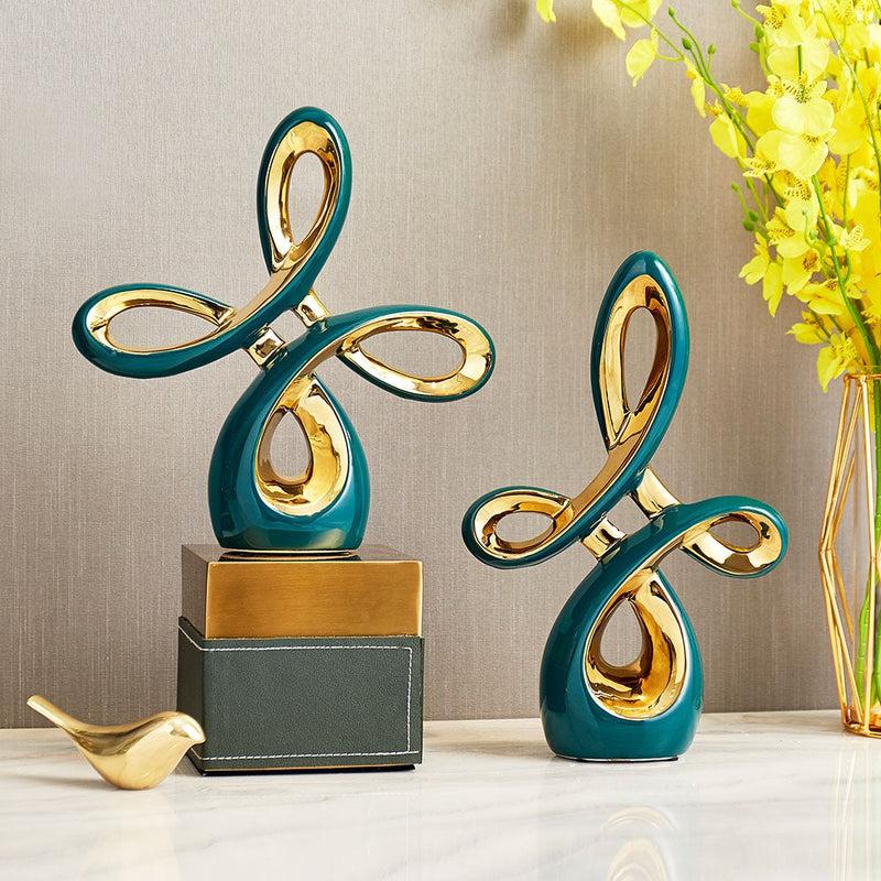Abstract Ceramic Decorative Statues | Home Living Room Bedroom Ornaments